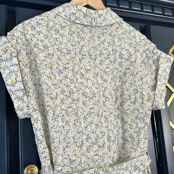 En Saison Carolina Midi Dress NWT medium teal/multi color eyelet button front - Picture 10 of 11